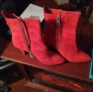 Bellini  Red Microfiber Ankle boots. New